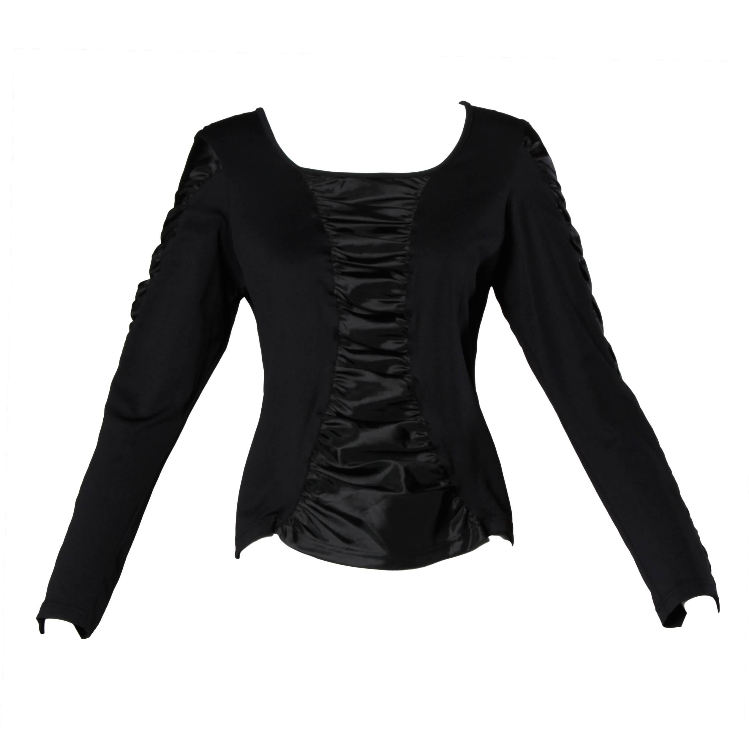 Anne Fontaine French-Made Ruched Long Sleeve Top or Shirt