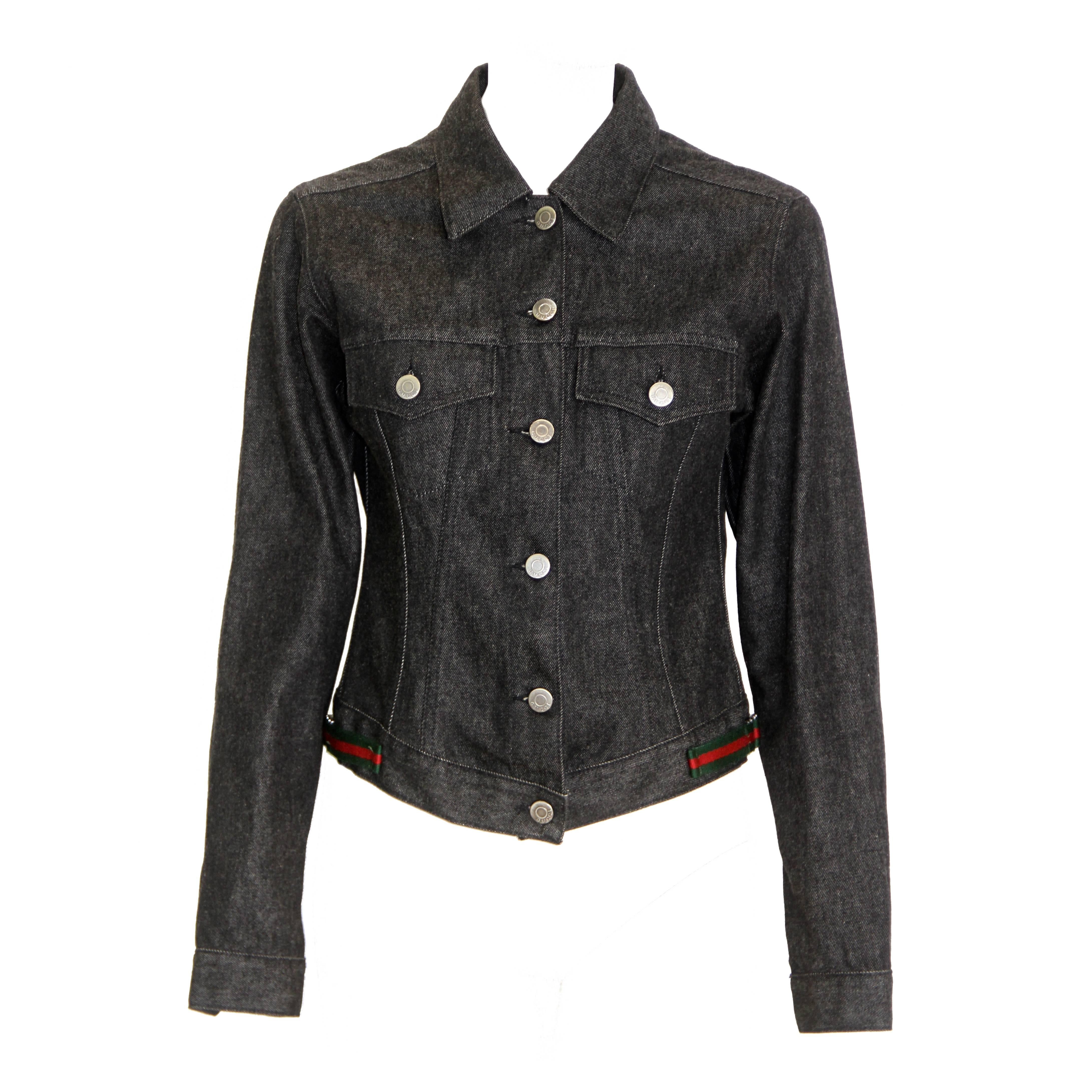 Tom Ford For Gucci Fitted Denim Jacket 1998 For Sale