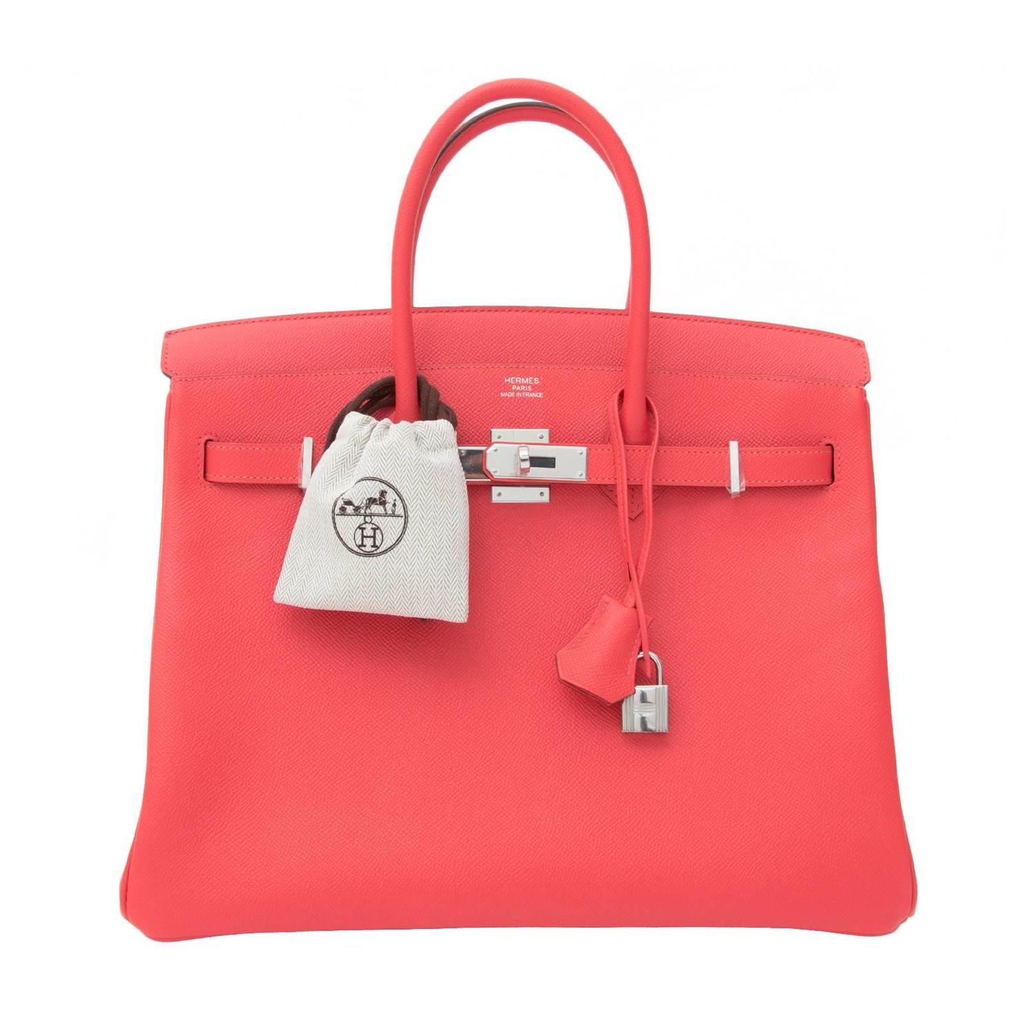 BRAND NEW Hermès Birkin Bag 35 Epsom Rose Jaipur PHW For Sale at 1stdibs