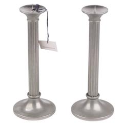 GUCCI Italian VINTAGE Silver Metal 2 CANDLESTICKS SET Candle Holder HOME DECOR