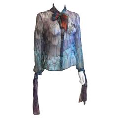 Alexander McQueen Sheer Blouse, Spring RTW 2008