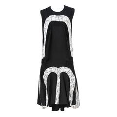 Comme Des Garcons Black Lace & White Dress