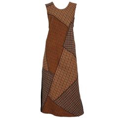Vestido a cuadros marrón Comme Des Garcons