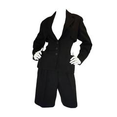 Vintage Fall 1990 Azzedine Alaia Men's Suiting Jacket & Shorts Suit