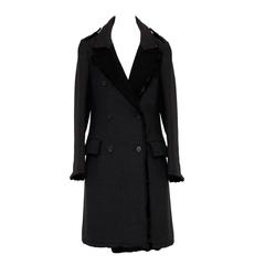 Prada Coat Fur Trim Collection AW 2002 