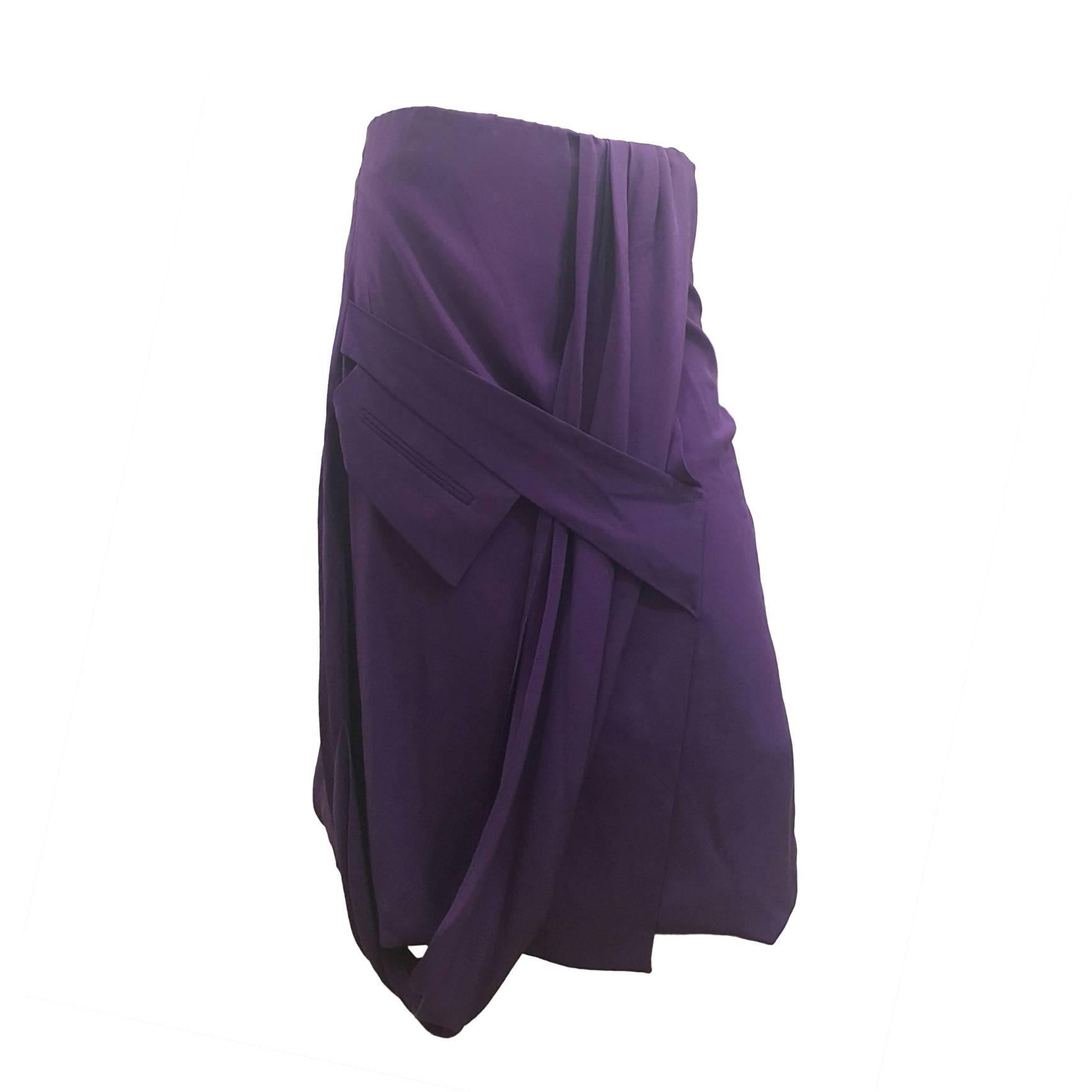 2000s Gianfranco Ferre Purple Skirt For Sale
