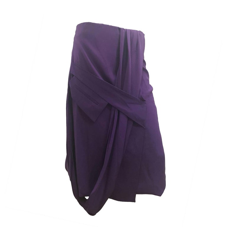 2000s Gianfranco Ferre Purple Skirt For Sale at 1stDibs