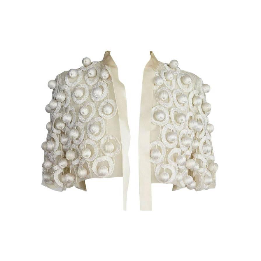 OSCAR de la RENTA Jacket Cream ONE OF A KIND Insanely Fabulous 4 / 6