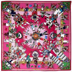 Iconic Kermit Oliver Hermes "Kachinas" Silk Scarf