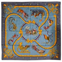 Hermes "Plumes et Grelots" Silk Scarf