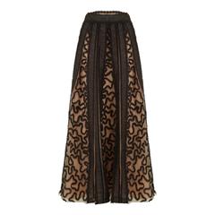 1990s Bill Blass Vintage Couture Black Beaded Skirt for Saks 5th Avenue 