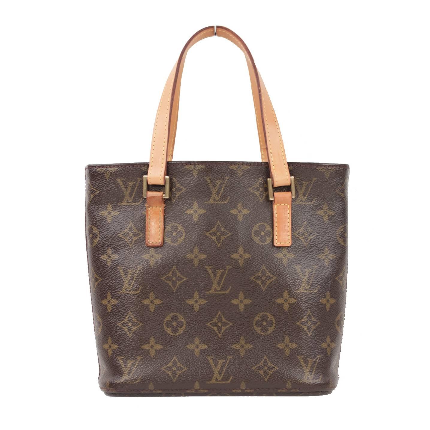 LOUIS VUITTON Brown MONOGRAM Canvas VAVIN PM Tote HANDBAG Small Bucket PURSE