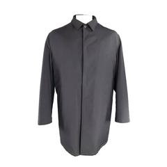 PRADA 42 Black Wool Velco Closure Coat