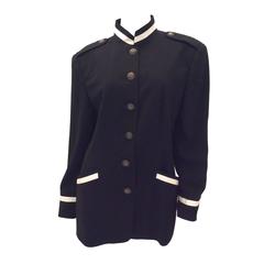 DKNY Donna Karen New York Black Military Style Jacket 8