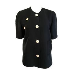 Bill Blass 80s navy cotton top size 8 / 10. 8