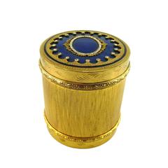 Christian Dior Jewelled Bronze and Blue Enamel Neo-Classical Style Box