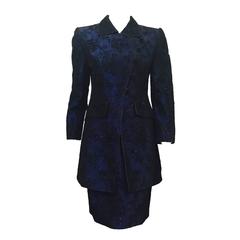 Vintage Collection MFF by Mary McFadden Crushed Satin & Velvet Evening Suit