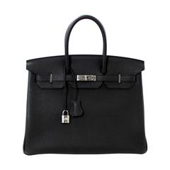 Hermès 35 cm Black Birkin Bag- Togo Leather with Palladium