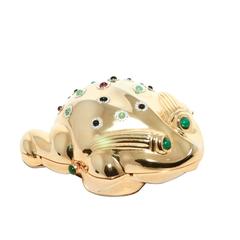 Judith Leiber Gold Frog Minaudiere