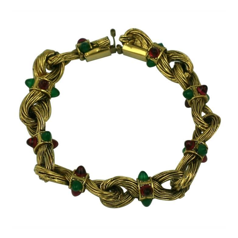 Chanel Byzatine Knot Link Bracelet For Sale