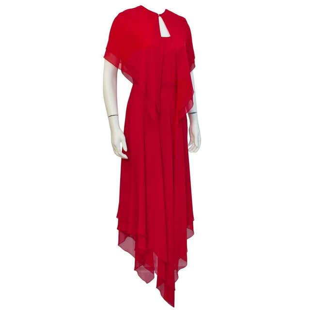 1950's Mollie Parnis Hostess or Evening Wrap Gown For Sale at 1stDibs