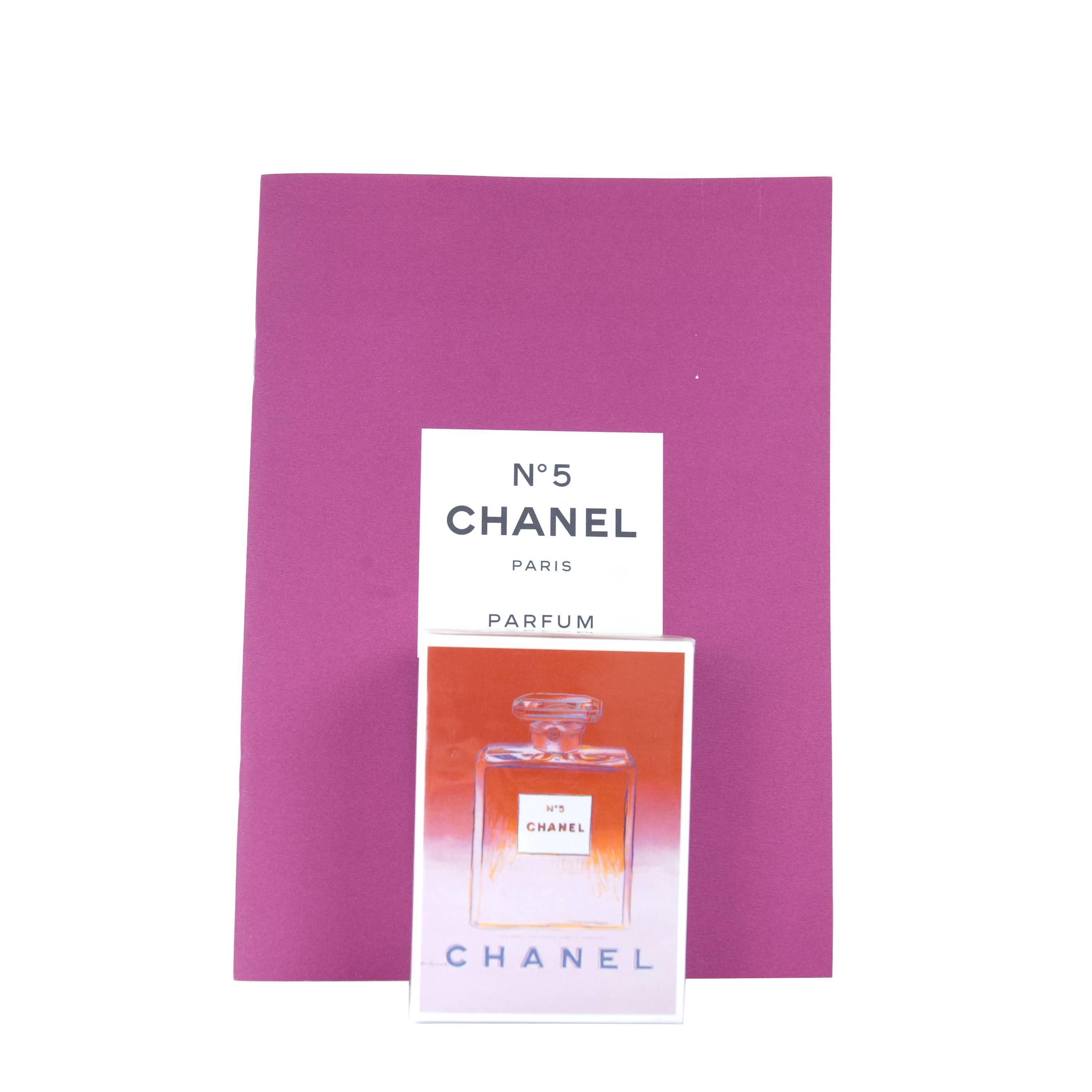 1997 Andy Warhol Chanel No 5 and Booklet with Poster For Sale