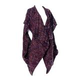 Nikos Handwoven Wool Sleeveless Sweater Vintage Vest And Shawl Scarf 2 PC Set 