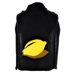 Sonia Rykiel Vintage Half Sweater Lemon Made in Italy 100% Cotton As New 5