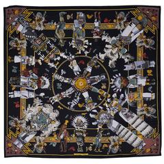 Foulard en soie emblématique Kermit Oliver Kachinas pour Hermès