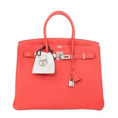 BRAND NEW Hermès Birkin Bag Togo Capucine PHW 35cm 