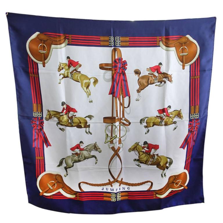 Hermes 100 Silk Jumping Horses Scarf at 1stDibs hermes horse scarf