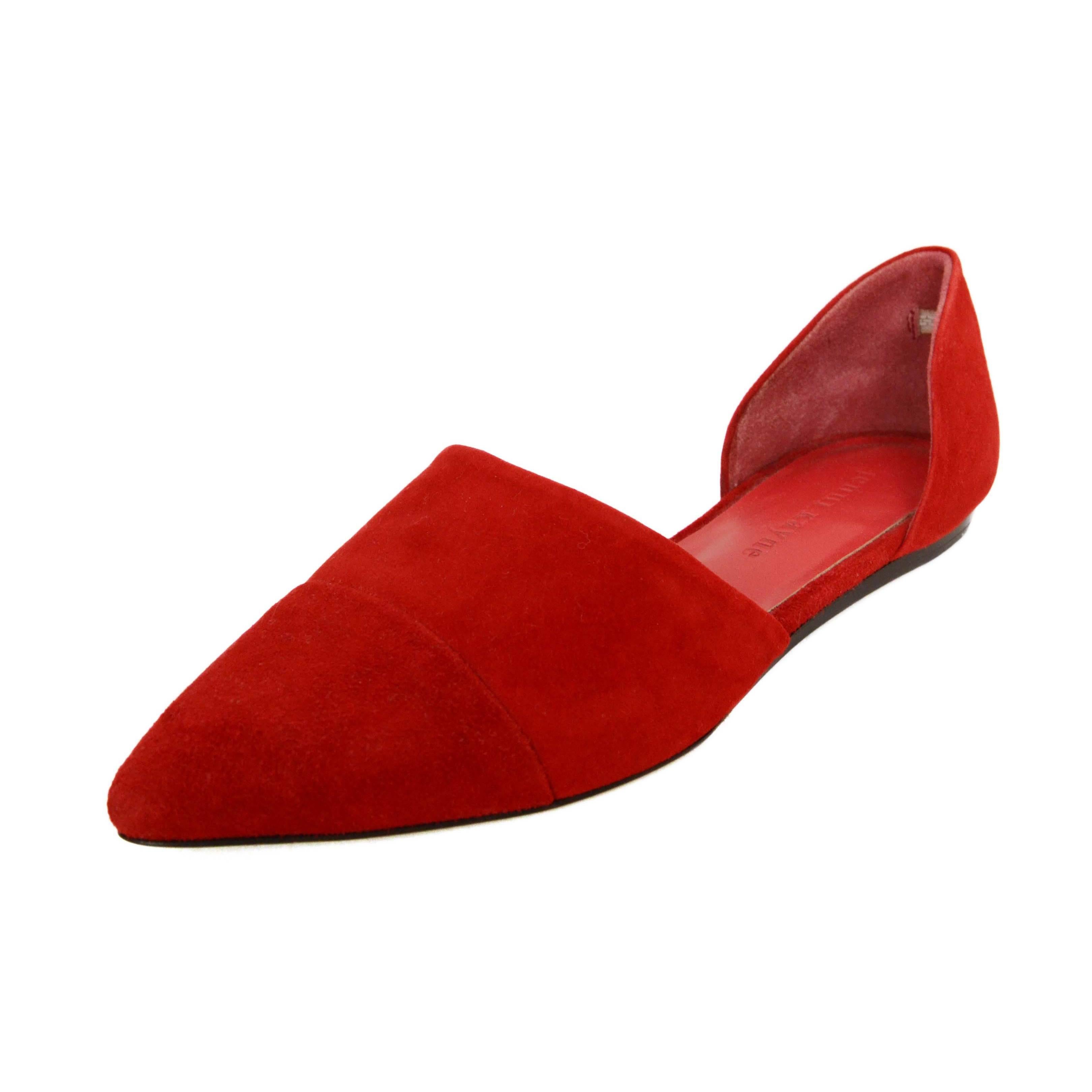 Jenni Kayne Red Suede D'Orsay Flats sz 37