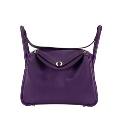 Hermes Handbag LINDY 30 EVERCOLOR Ultraviolet Palladium Hardware 2015.