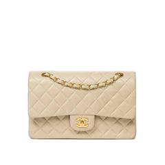 Chanel Classic Double Flap 26cm Beige Leather