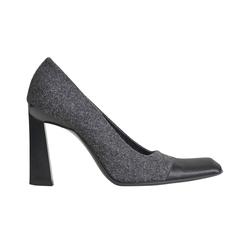 Prada Black and Grey High Heel Shoes