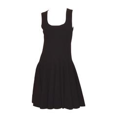 Alaia Black Fit and Flare Stretchy LBD Dress NWT 6