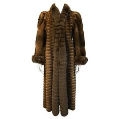 1980's Brown Mink Lightweight Reversible Coat 10