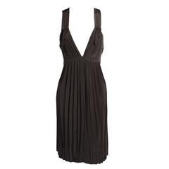 Sonia Rykiel Low Cut Black Silk Dress, Never Worn