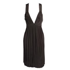 Sonia Rykiel Low Cut Black Silk Dress, Never Worn 12