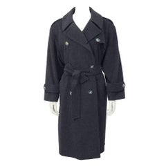 Vintage 1980s Celine Grey Wool Coat 