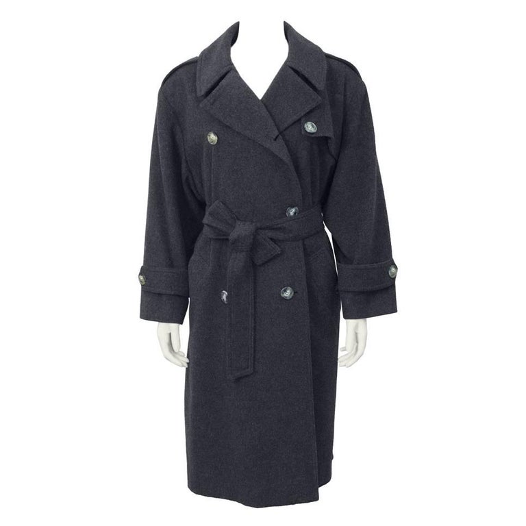 Gray wool outerwear, double breasted thrench coat for women 1606# Gray wool outerwear, double breasted thrench coat for women 1606#