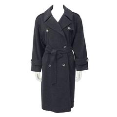 1980s Celine Grey Wool Coat 12