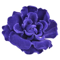 Rare, Fabulous Chanel Velvet Flower Brooch