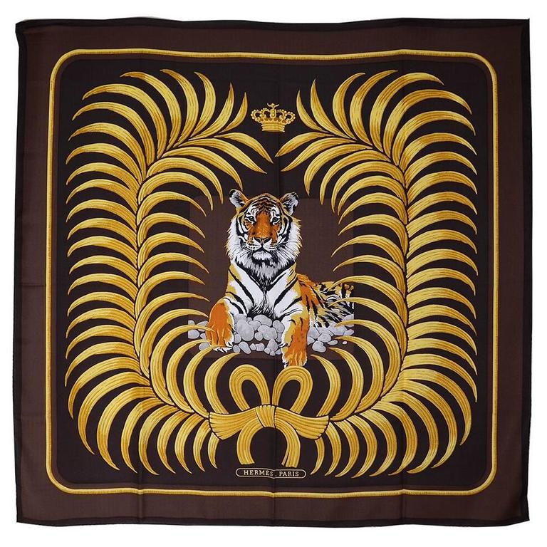 Gorgeous Hermes Tiger Cashmere and Silk Shawl at 1stDibs | hermes tiger ...