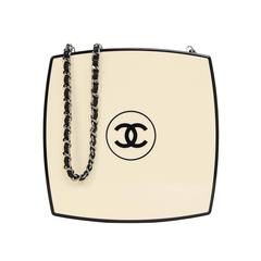 Chanel Rare 2015 Runway Beige & Noir Compact Clutch Bag rt. $8::500