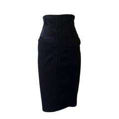 McQ by Alexander McQueen Black High-Waist Corset Skirt (38 ITL) 12