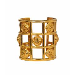 Chanel Gold Grid Cuff 3