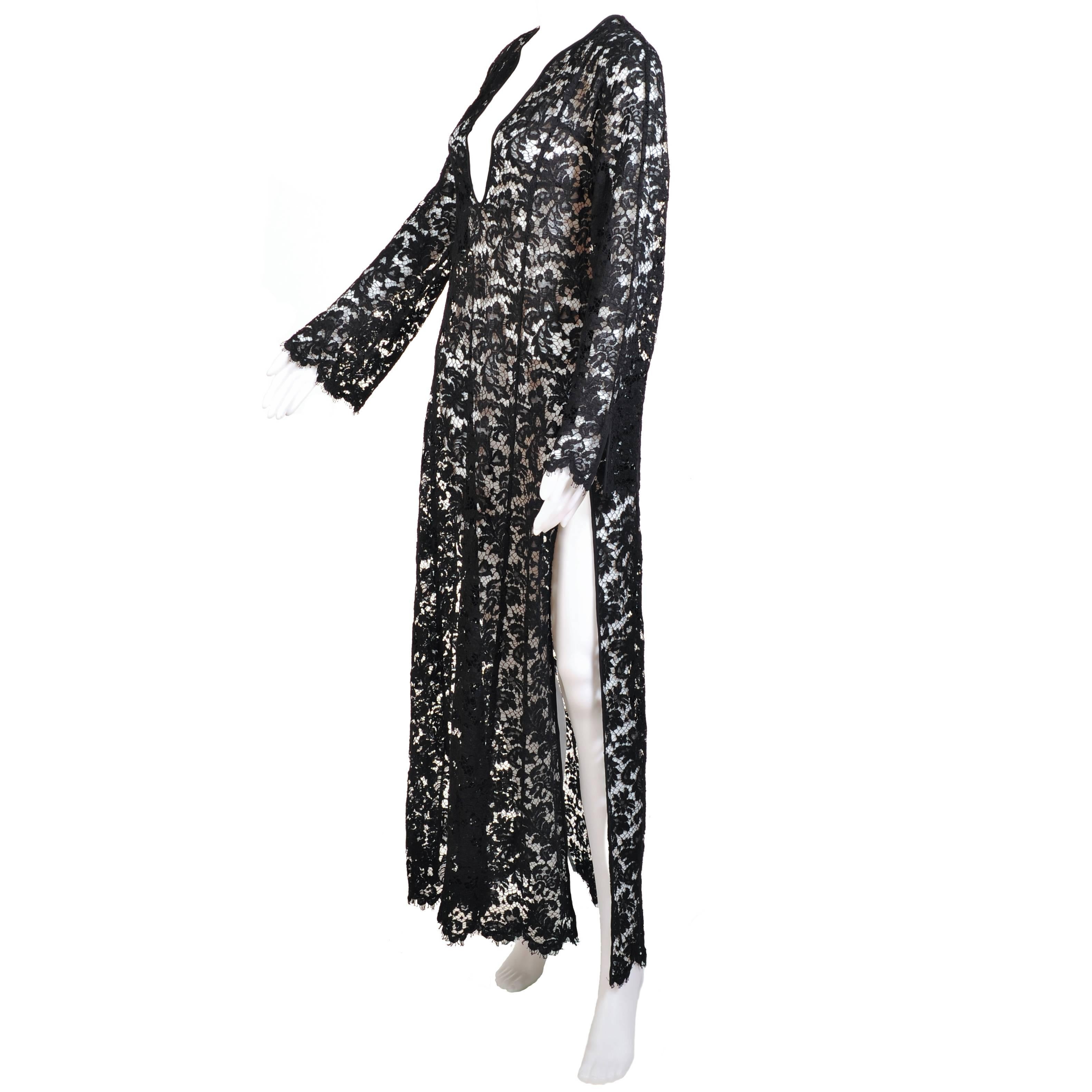 1995 Vintage Iconic Tom Ford for Gucci Black Lace Dress
