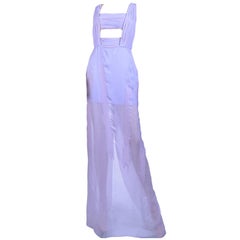 New VERSACE Lilac Chiffon Long Dress 38, 40