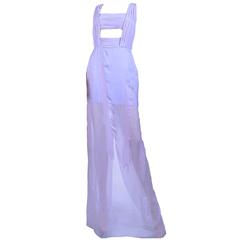 New VERSACE Lilac Chiffon Long Dress 2